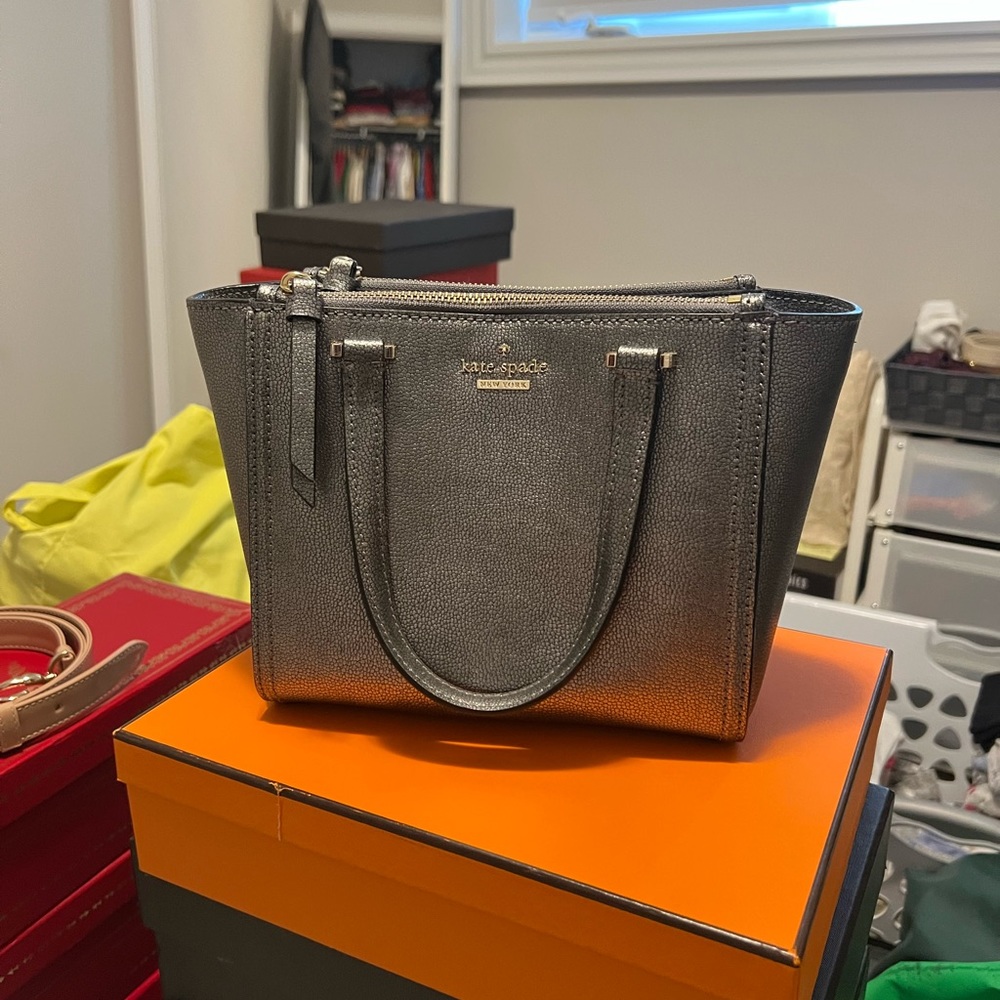 Kate Spade Patterson Drive Mini Kona Satchel - Grey/Silver